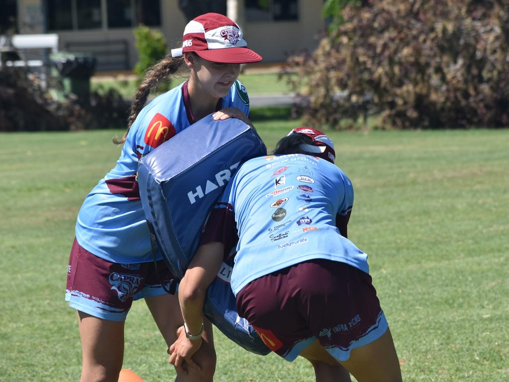 CQ Capras under-17 girls squad at pre-season training at Emmaus College, Rockhampton, on January 18, 2025.
