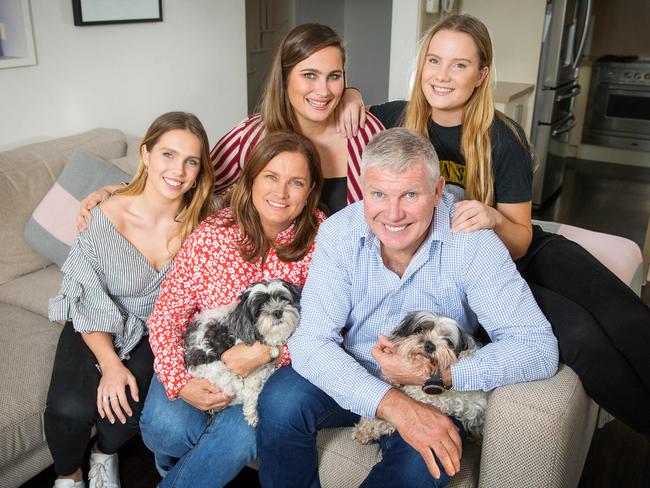 Anita and Danny (centre) with daughters Danielle, Chelsea and Keeley. Picture: Mark Stewart