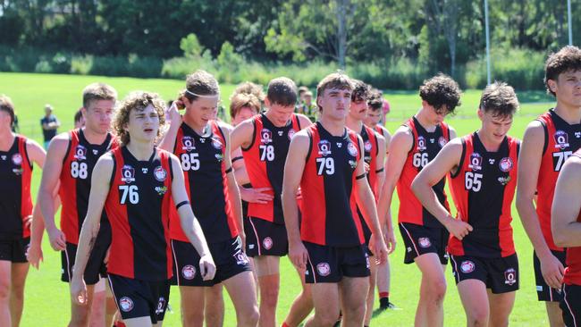 QAFL Colts action between Redland Victoria Point and Maroochydore. Saturday April 6, 2024.