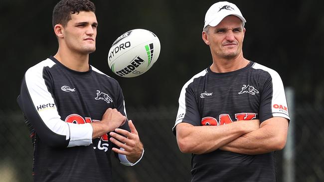 Nathan and Ivan Cleary in 2019. Picture: Phil Hillyard