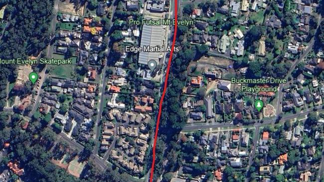 Homes surround the proposed McDonalds site on Hereford Rd, Mt Evelyn.