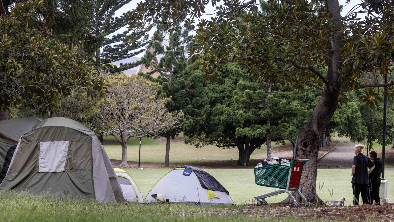 The rental crisis has reached new heights, with hundreds sleeping rough in Brisbane parks. Picture: NCA NewsWire / Sarah Marshall