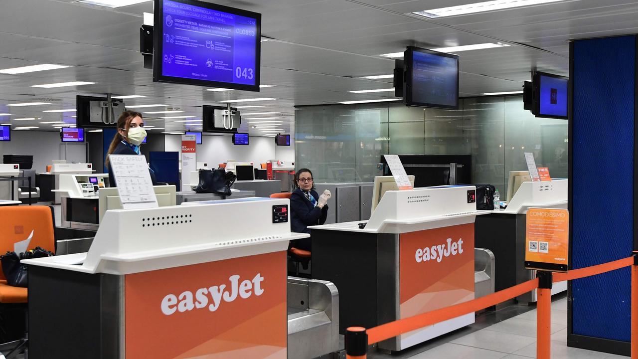 A disabled easyJet passenger has become the first victim of Britain’s travel chaos after falling to his death down an escalator at Gatwick Airport. Picture: Miguel Medina/AFP