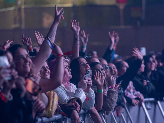 BYRON BAY, AUSTRALIA - Newswire Photos, 22 JULY 2023: Splendour in the Grass 2023: Flume plays to crowds at Splendour in the Grass, Saturday night. Picture: NCA Danielle Smith / Newswire