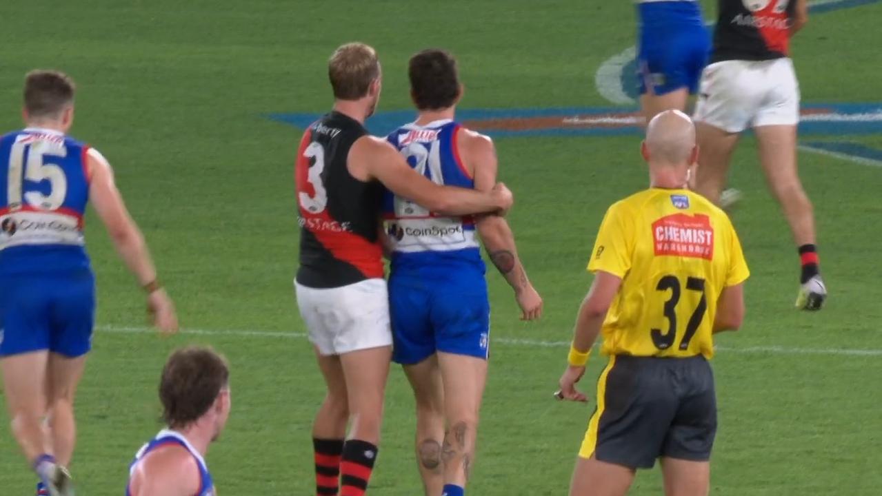 Darcy Parish was concerned for Tom Liberatore.