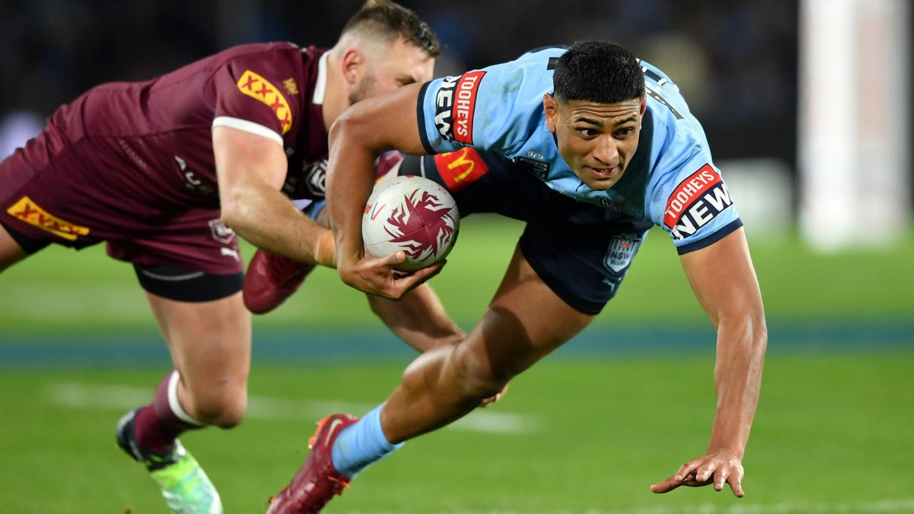 Pio Seci is expected to line up against Roosters and Blues winger Daniel Tupou. Picture: NRL Photos/Gregg Porteous