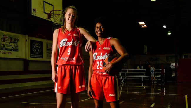 Tayla Corrigan (left) has committed to North Adelaide for this season. Picture: Morgan Sette