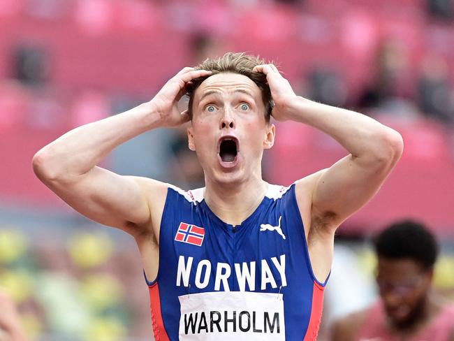 Karsten Warholm was stunned (Photo by Javier Soriano/AFP).