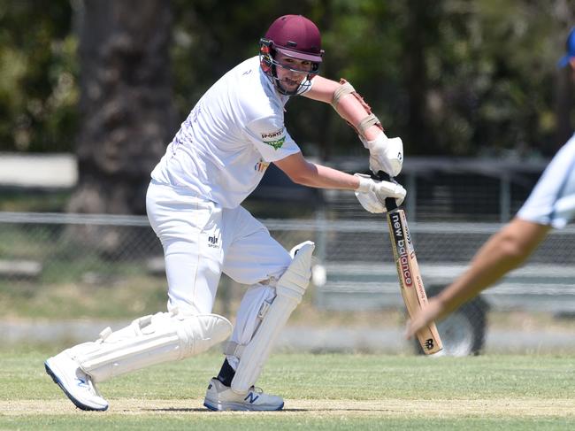 Palm Beach Currumbin batsman Zane Beattie. Picture: Steve Holland