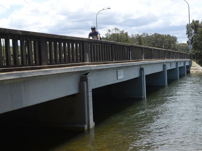 A rider on the shared path along Narrabeen Bridge on Pittwater Rd in December 2020. File picture: Jeremy Piper