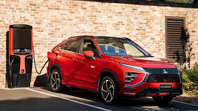 Use a standard household power point and the Mitsubishi Eclipse Cross PHEV takes about seven hours to fully charge, but a fast charger can do the job in about 20 minutes.