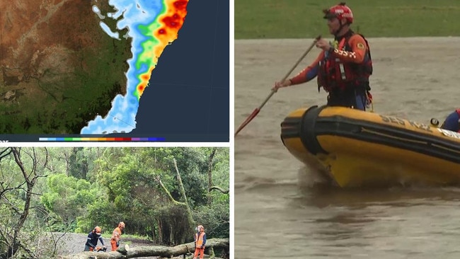 A desperate search has been launched after a vehicle was swept away by floodwaters during NSW’s wild and devastating storms.