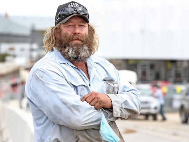 Farmer and producer, Jim Christensen of Kilcoy had to load up his 83 cattle to take home after the Ekka was cancelled. Picture: Zak Simmonds