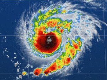 Infrared satellite image of Hurricane Lee. Picture: Fox Weather