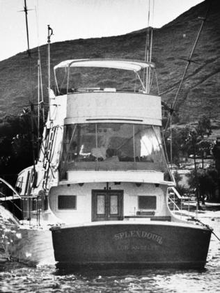 The 55-foot yacht "Splendour," belonging to actor Robert Wagner and Natalie Wood. She was found drowned near the boat. Picture: AP