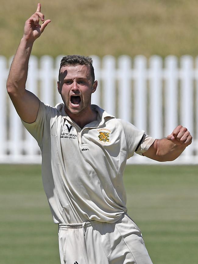 Michael Rogneda in action for Northcote. Picture: Andy Brownbill