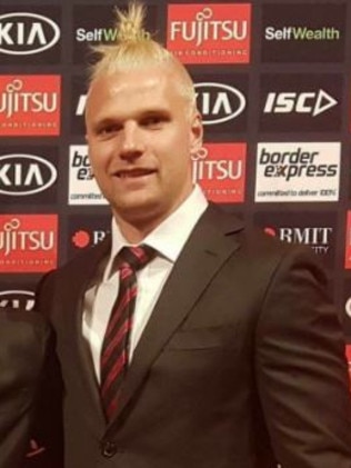 Jake Stringer’s new hair. Picture: Essendon Instagram