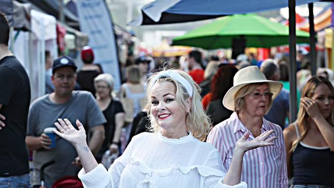 Sammy Power at the New Farm farmers’ markets in 2018. Picture: Annette Dew