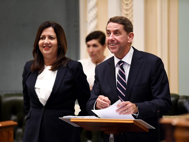 BRISBANE, AUSTRALIA - NewsWire Photos - DECEMBER 1, 2020.Queensland Treasurer Cameron Dick prepares to deliver his first state budget at Parliament House. Picture: NCA NewsWire / Dan Peled