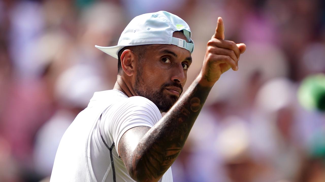 Nick Kyrgios was up to his usual antics on Sunday. Photo by Zac Goodwin/PA Images via Getty Images