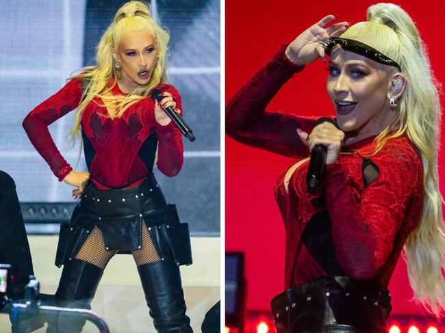 Christina Aguilera performs in Melbourne