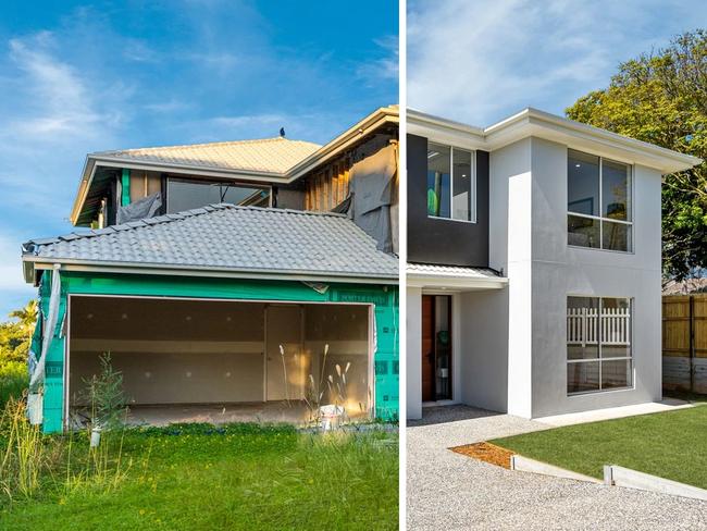 115 Dunbar St, Mount Gravatt East, before and after renovations. Picture: Supplied