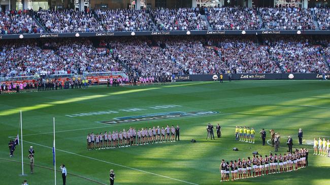 The AFL’s Anzac Day blockbuster could be played in front of an empty MCG.