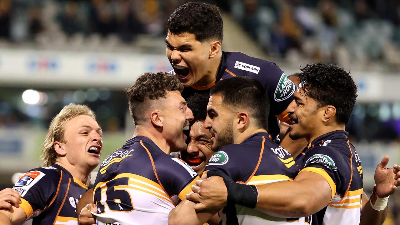The Brumbies are champions. (Photo by David Gray / AFP)