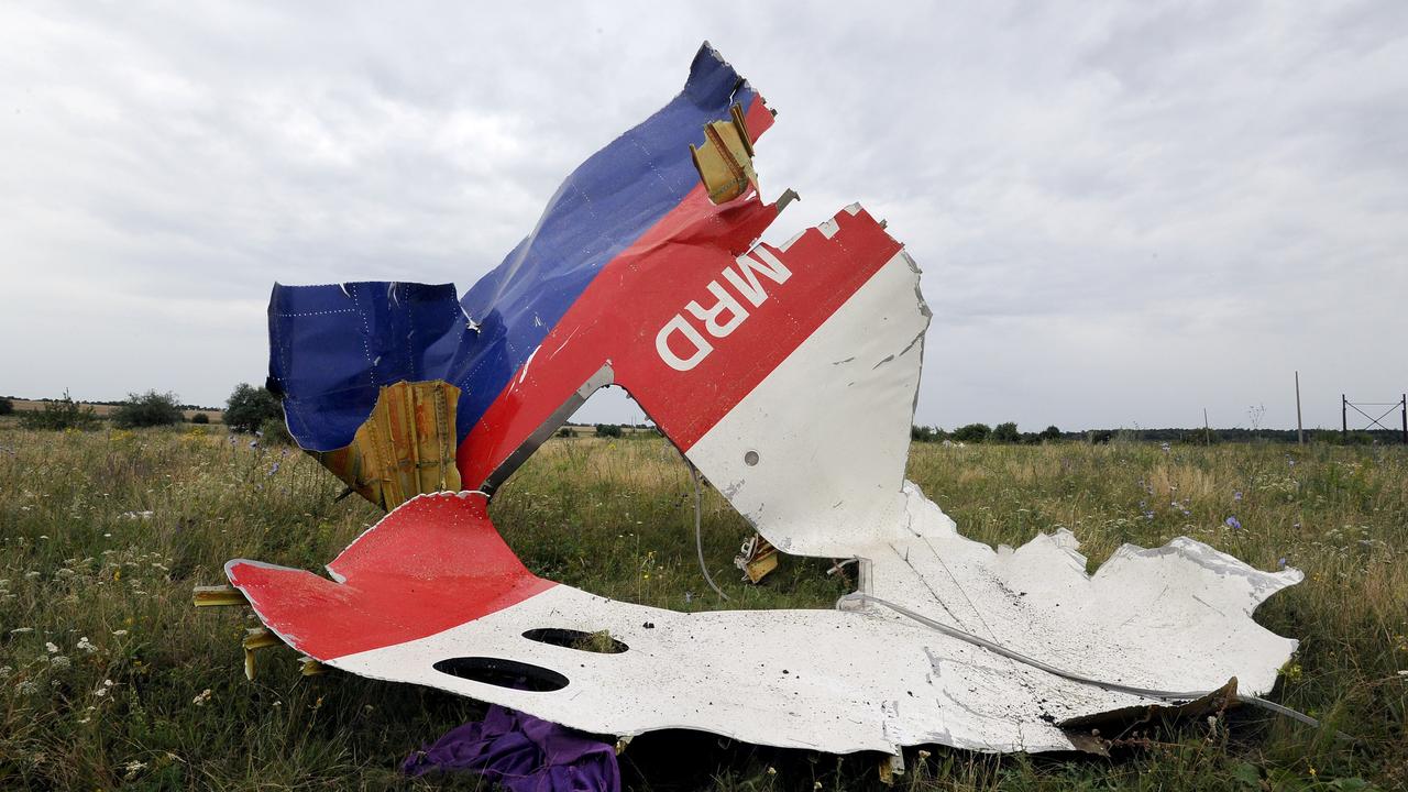 A piece of wreckage of the Malaysia Airlines flight MH17 on July 18, 2014 in Shaktarsk, the day after it crashed. Picture: DOMINIQUE FAGET / AFP