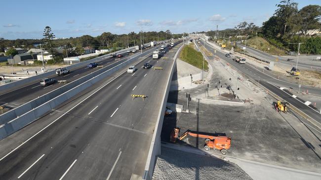 Photo of the newly completed widening of the M1 between Burleigh and Palm Beach. Picture: Supplied