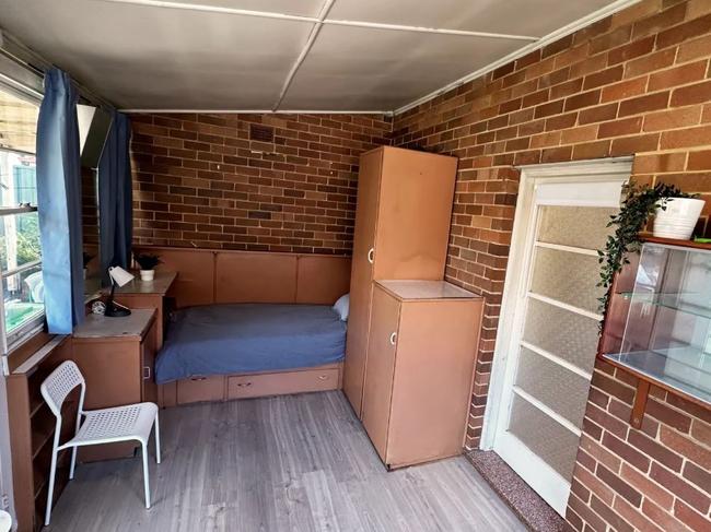 This sunroom in a Beverly Hills home was converted into a bedroom for $200 per week.