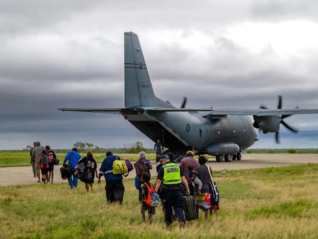 Residents from the Kalkarindji area being evacuated last year.