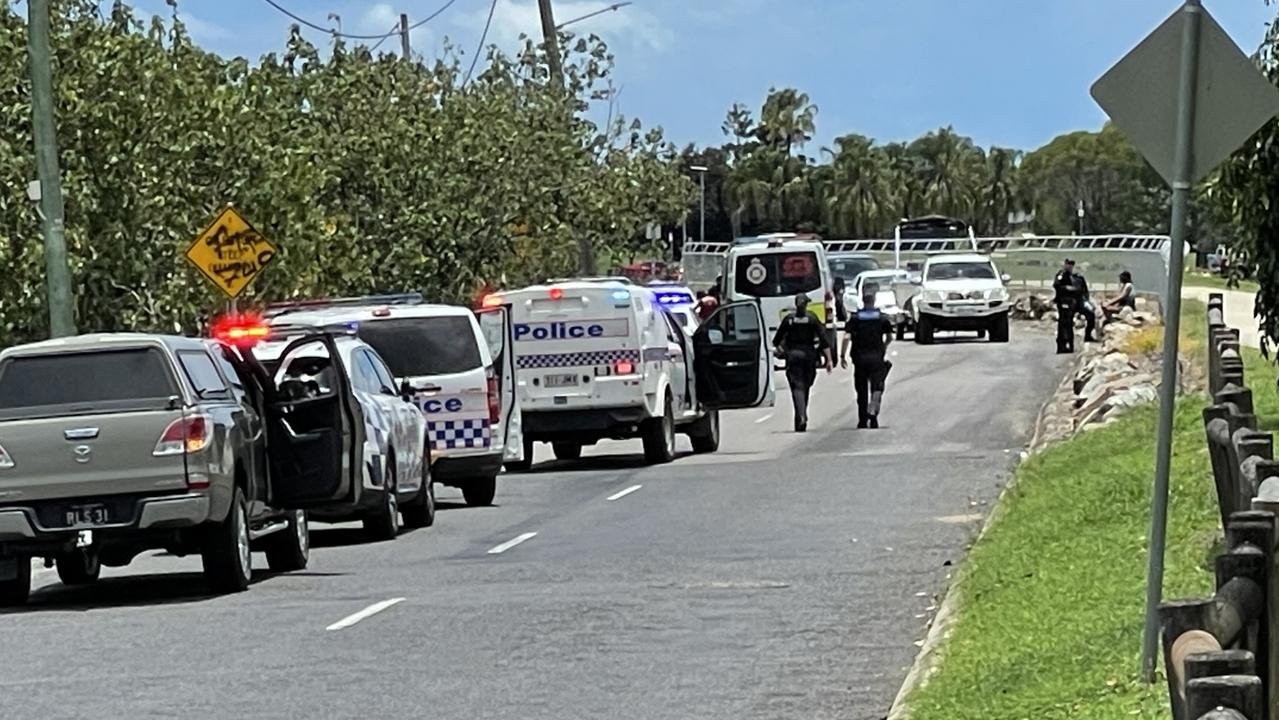 Mackay police were called to an incident on River St on December 16, 2024. Picture: Fergus Gregg