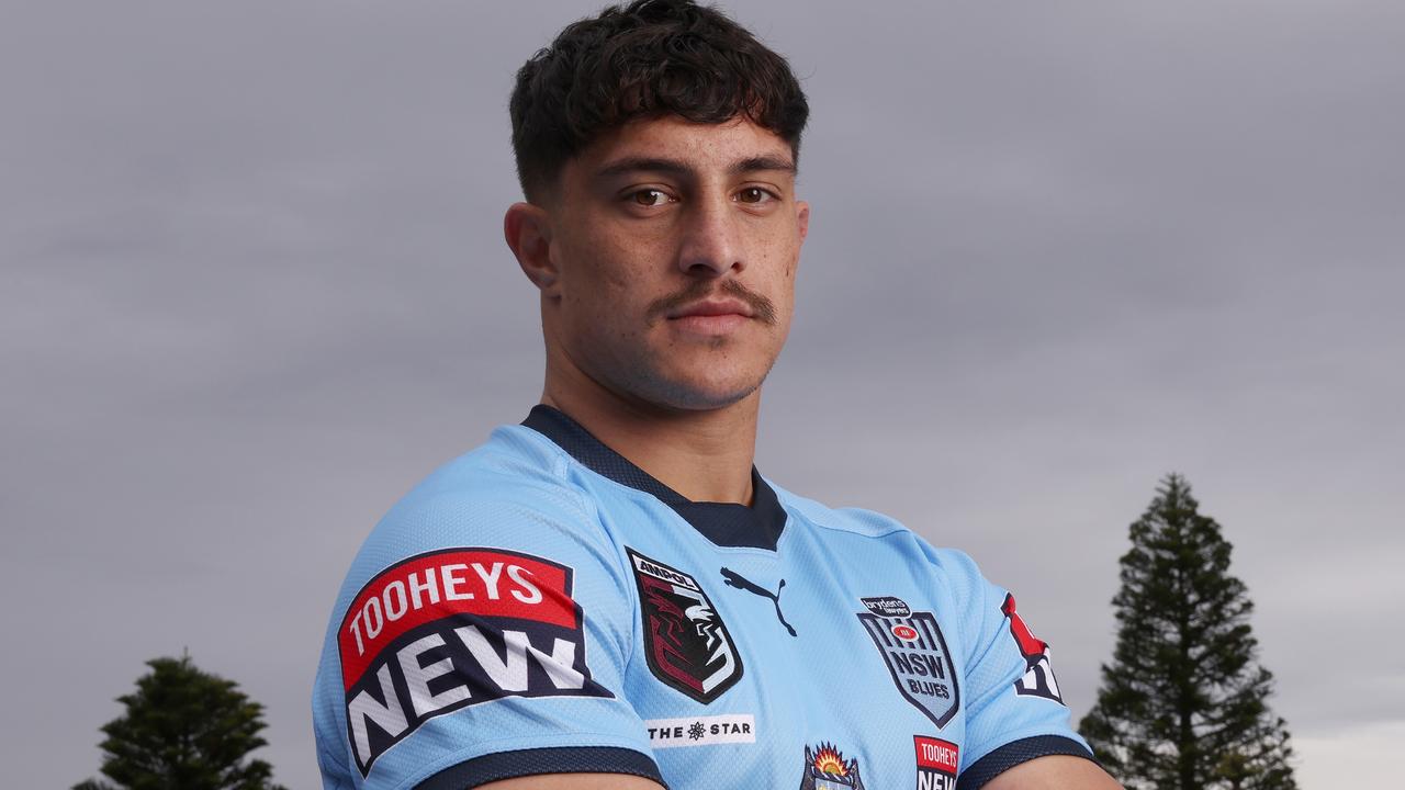 Just over a year ago Kotoni Stagg’s NRL career was hanging by a thread. Now he’s in the NSW Blues squad and set to make his State of Origin debut. Picture: Getty Images.