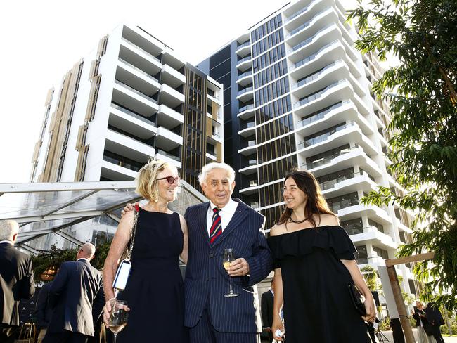 Mr Triguboff with his wife Rhonda and granddaughter Ella Lizor. Picture: John Appleyard