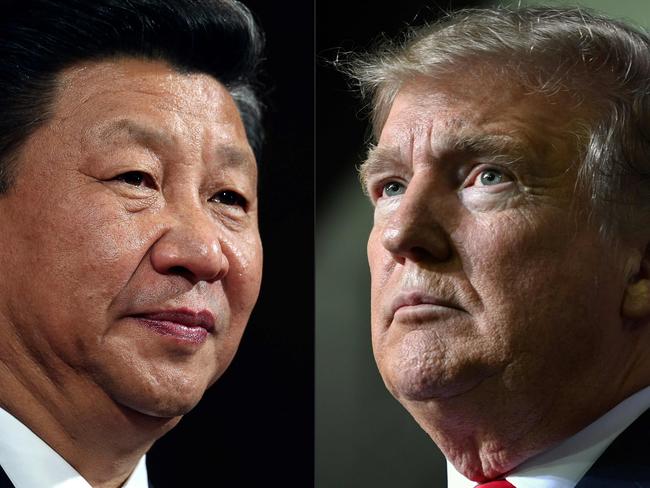 (FILES) This file combination of pictures created on May 14, 2020 shows recent portraits of   China's President Xi Jinping (L) and US President Donald Trump. - Donald Trump pleaded with China's leader Xi Jinping for help to win re-election in 2020, the US president's former aide John Bolton writes in an explosive new book, according to excerpts published June 17. (Photos by Dan Kitwood and Nicholas Kamm / AFP)