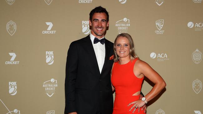 Mitchell Starc and Alyssa Healy have a hard time juggling their clashing cricket schedules. Picture: Getty