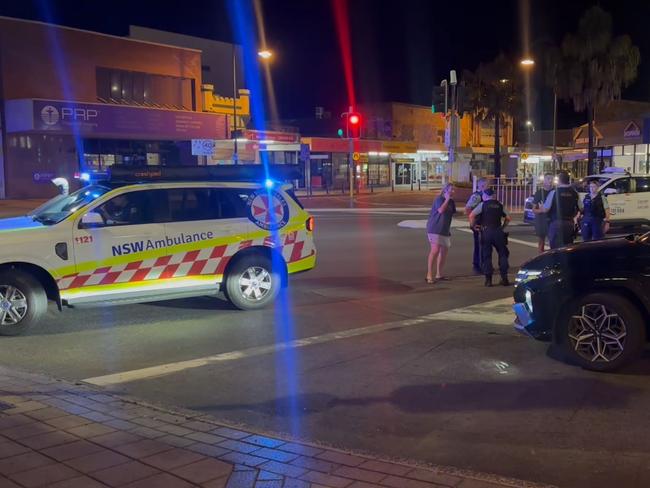 Police say an 18-year-old man was stabbed and taken to Woy Woy train station. Picture: TNV