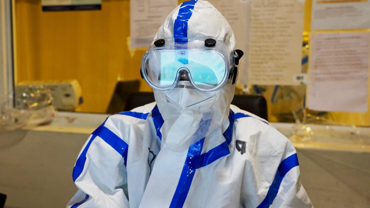 Aa medical worker wearing personal protective equipment in New Delhi. Picture: Atish Patel/AFP