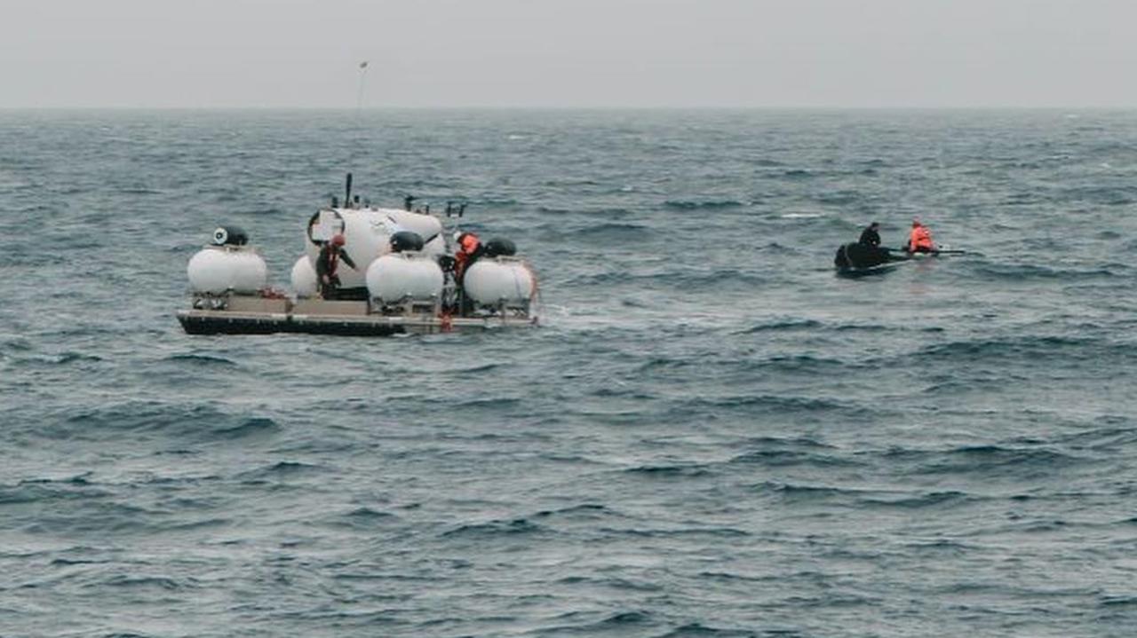 Reportedly the last photo taken of the submersible Titan. Picture: @oceangateexped