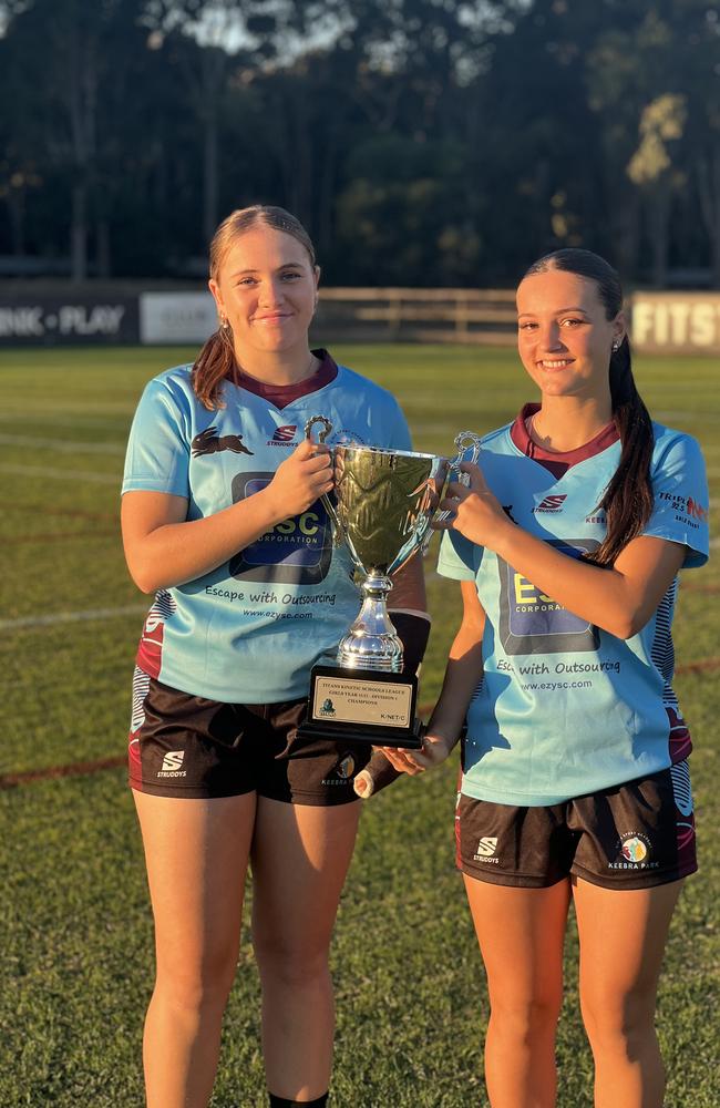Mhia Taylor (left), Zali Bettridge (right) of Keebra Park SHS.