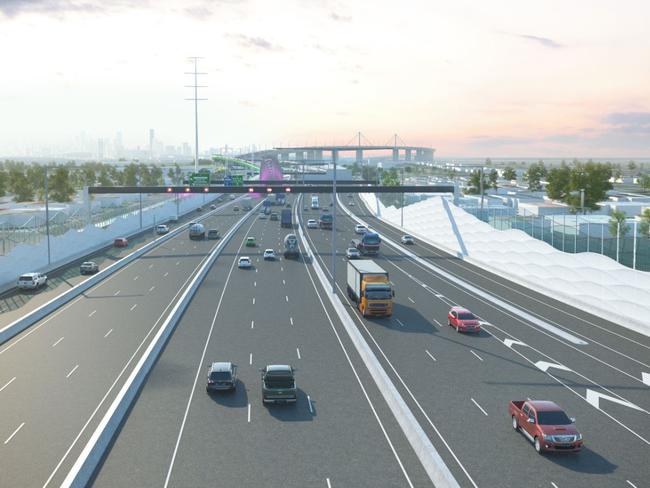 An artist impression of the West Gate tunnel project.