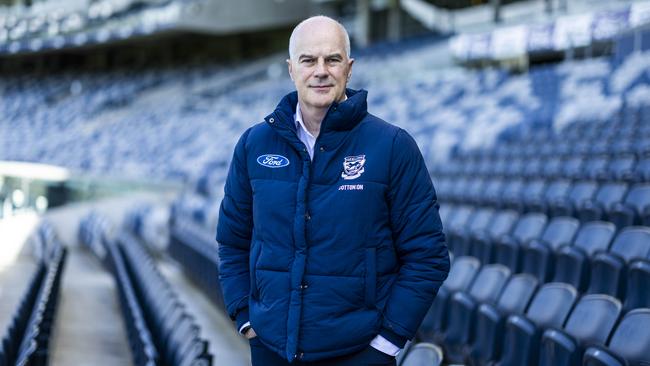 Geelong president Craig Drummond at GMHBA stadium. Picture: Aaron Francis.