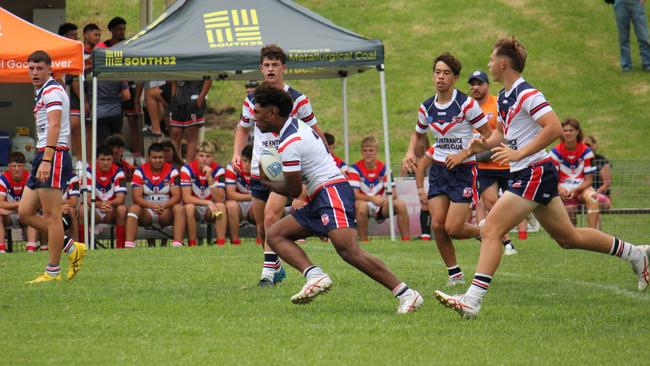 Semi Leweniqila was unstoppable for the Central Coast Roosters. Picture: Kevin Merrigan