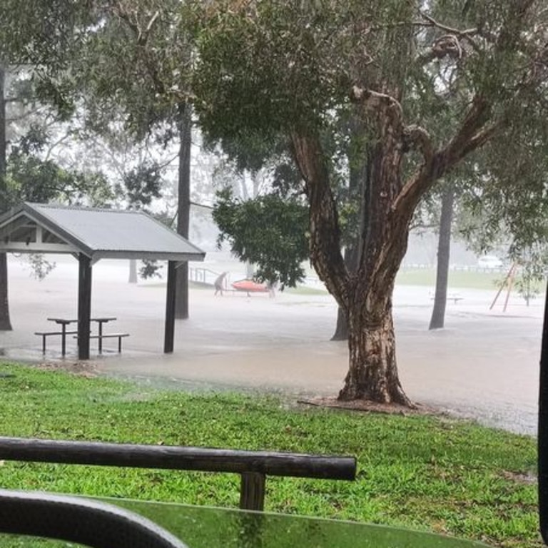 Flash flooding on the Gold Coast after the latest downpour on Wednesday afternoon.