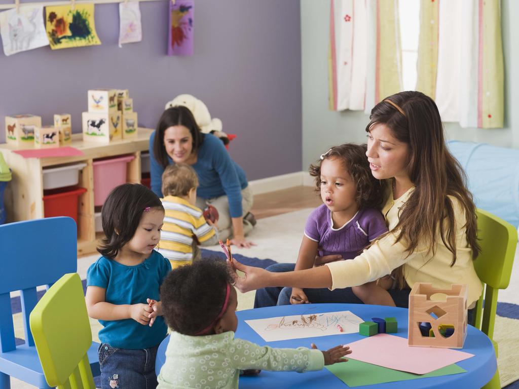 Teachers and toddlers in daycare. Picture: iStock