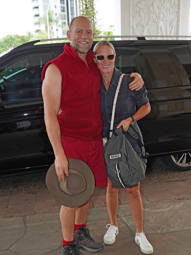 Eliminated I’m A Celebrity … Get Me Out Of Here UK contestant Mike Tindall reunites with wife Zara. Picture: Brian Roberts