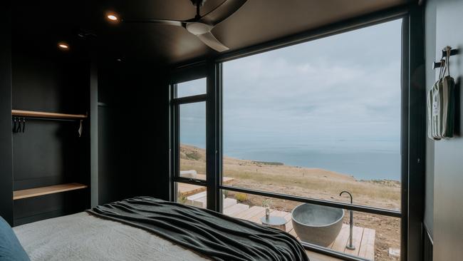 Lying in bed with a cuppa while watching the ocean is an ideal start to the day.