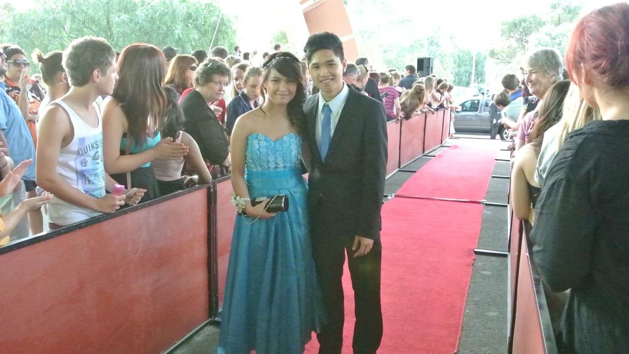 Angelica Ponado and Jarvi Alvea at the 2012 Our Lady of the Sacred Heart Catholic College formal at the Alice Springs Convention Centre. Picture: NT NEWS