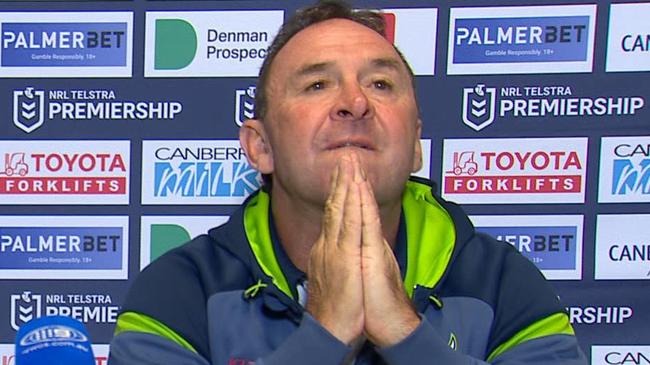 Ricky Stuart was cranky in his press conference.